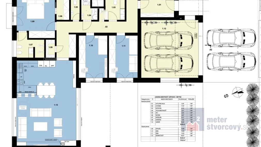 Novostavba 4-izb. bungalovu | dvojgaráž | Teplička | 774 m2
