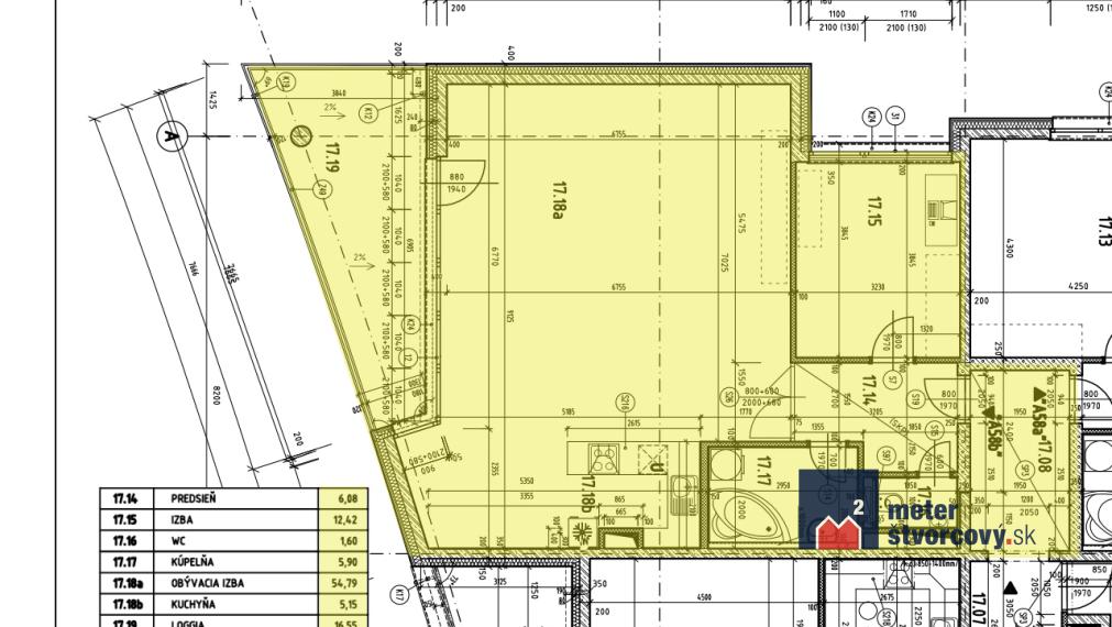 Veľkometrážny 2i s možnosťou zmeny na 3i | 86 m2 | terasa