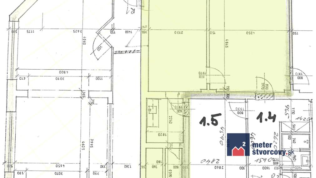 2 kancelárie a zázemie s výmerou 40 m2 | Budatín