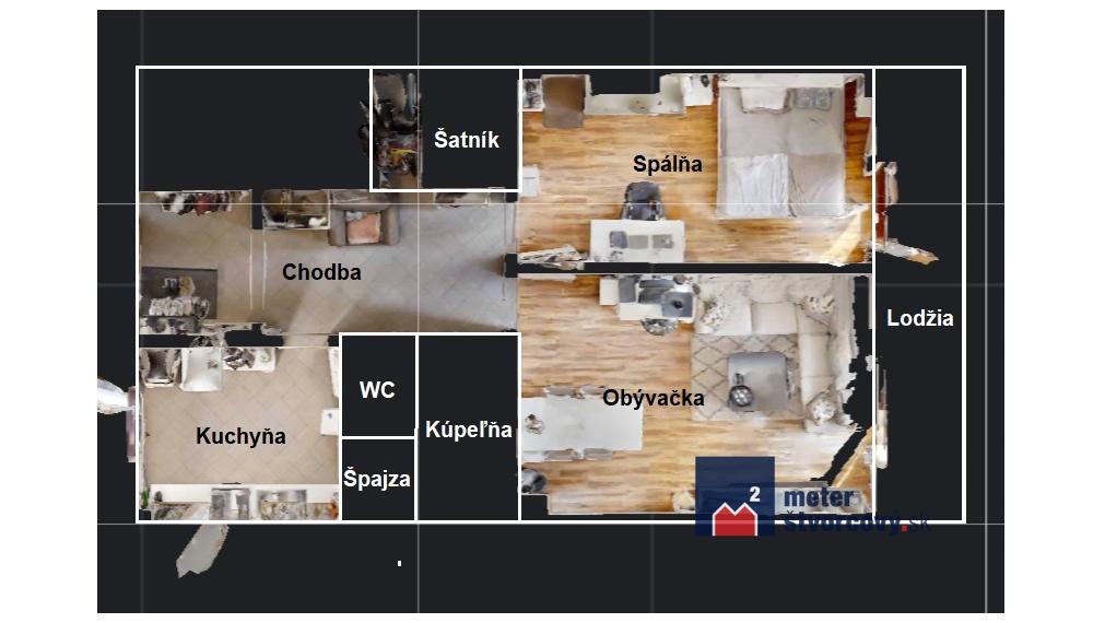 Prenájom 2 izbový byt -Martin-centrum, byt.dom Átrium (75m2)