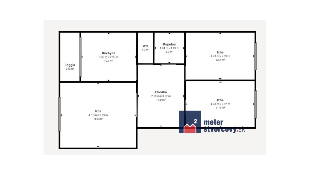 3-izbový byt Smreková, Žilina