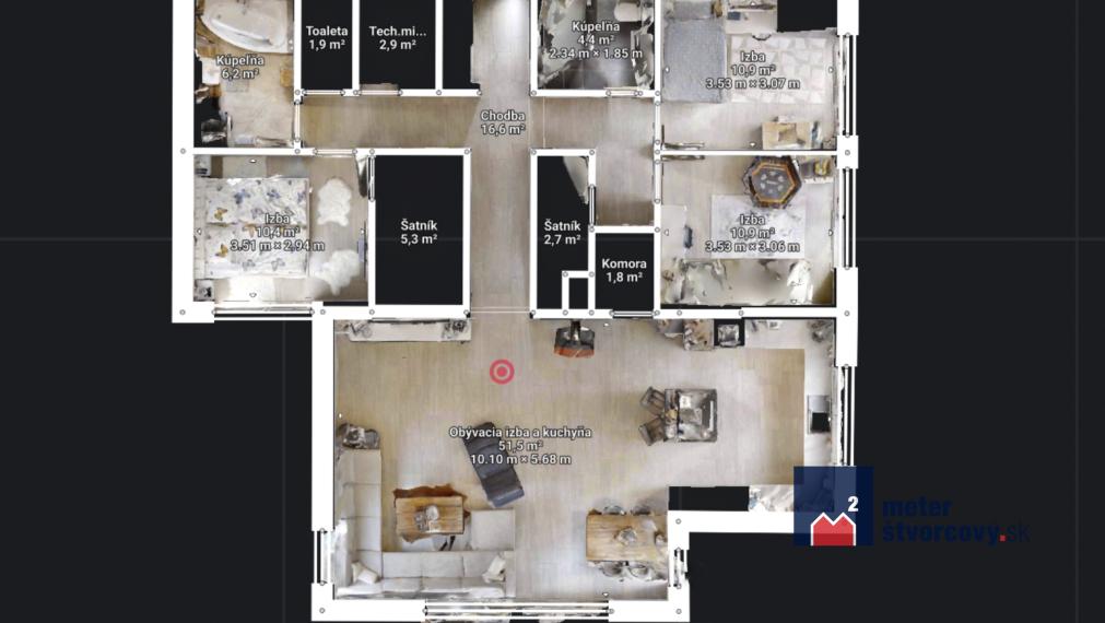 4-izb. bungalov v Bitarovej | 1020 m2 | postavený 2015