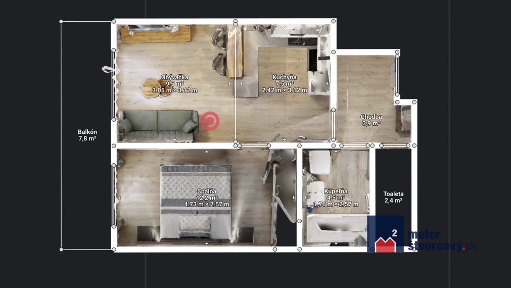 Predaj 2-izb. bytu Rudiny 2 | Žilina | 51 m2 | balkón