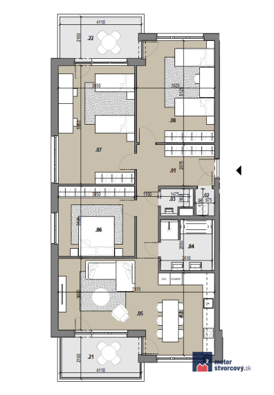 Nádherná prémiová rezidencia v projekte Zelené Vlčince | 128 m² | 2 balkóny | garážové státie