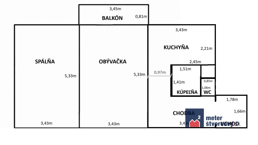 Predaj: 2 izbový byt s balkónom, Žilina-Hliny VII
