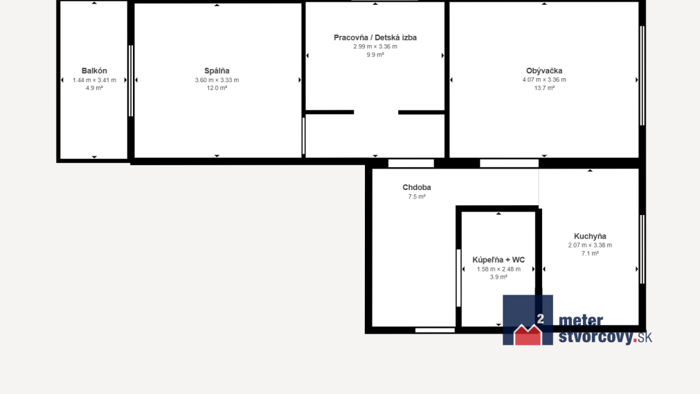 Predaj: 2 izbový byt s balkónom - Žilina - Hliny IV centrum