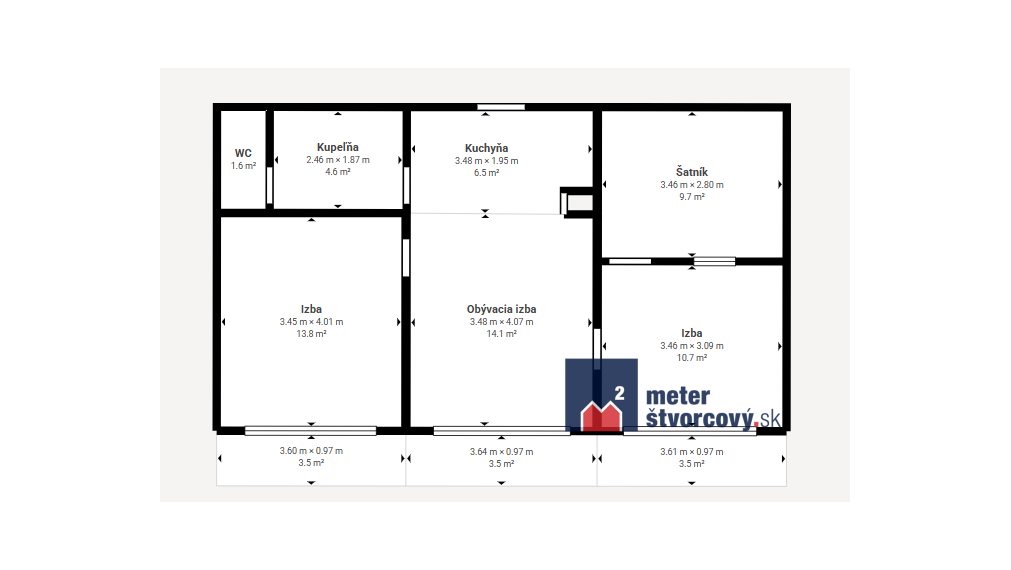 3i byt | Závodská cesta blízko centra | Žilina | 62 m2