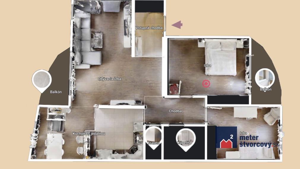 Predaj veľkometrážneho 3i bytu | 111 m2 | Žilina | Jánošíkova | 2x balkón | výťah