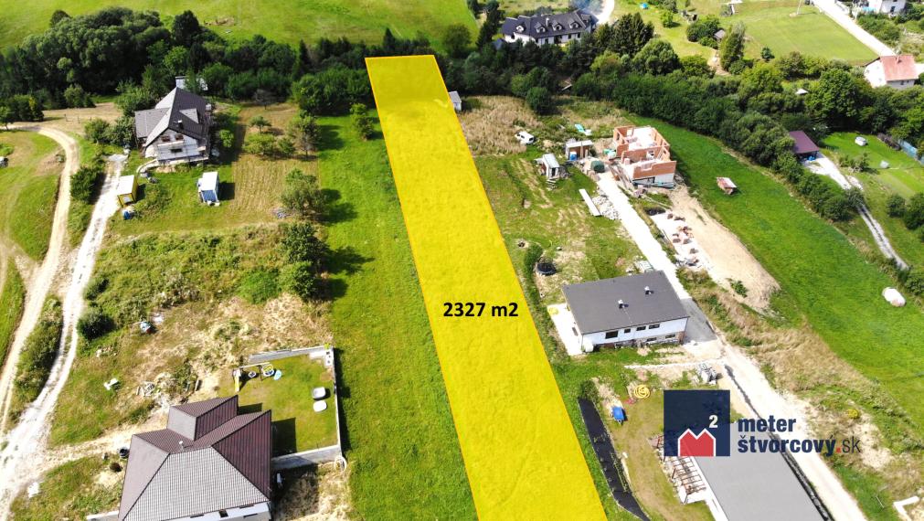 Predaj: Pozemok vhodný na výstavbu viacerých rodinných domov - Dolná Tižina (2327 m2)