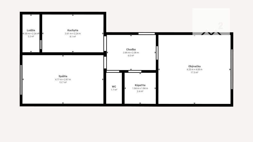 Predaj: 2 izbový byt - kompletná rekonštrukcia- ul. Platanová, Žilina-Solinky (50 m2)