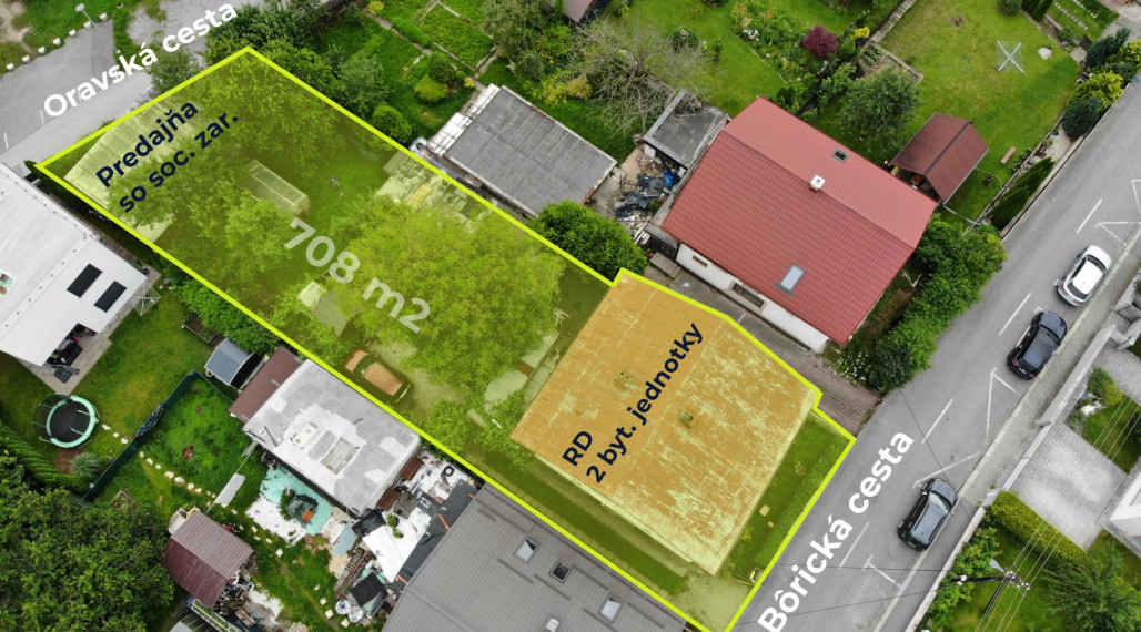 RD s dvomi bytmi a predajňou | Bôrik | 708 m2