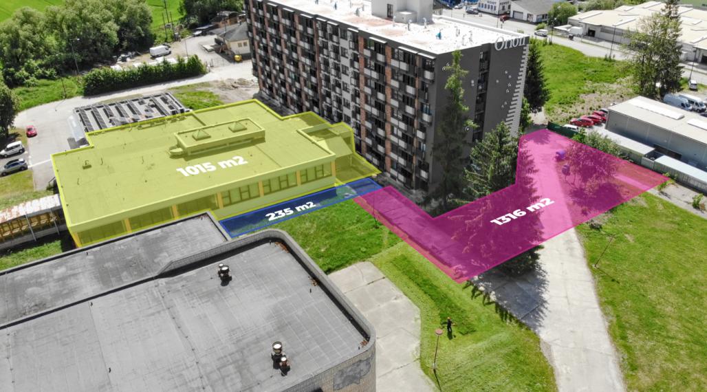 Polyfunkčná budova 1100 m2 | 2566 m2 priľahlých pozemkov | Ružomberok