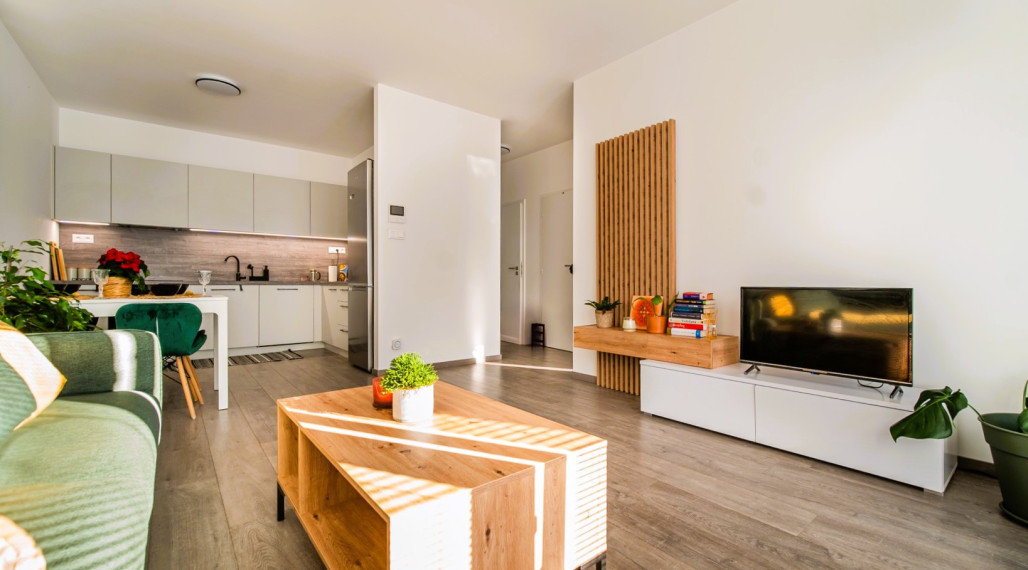 Na prenájom moderný 2-izbový byt s parkovaním v projekte Zelené Vlčince – Žilina