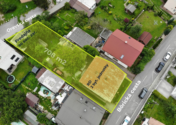 RD s dvomi bytmi a predajňou | Bôrik | 708 m2