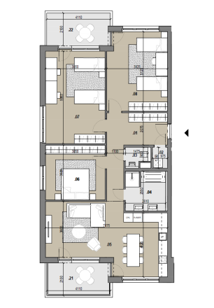 Nádherná prémiová rezidencia v projekte Zelené Vlčince | 128 m² | 2 balkóny | garážové státie - fotografia 19