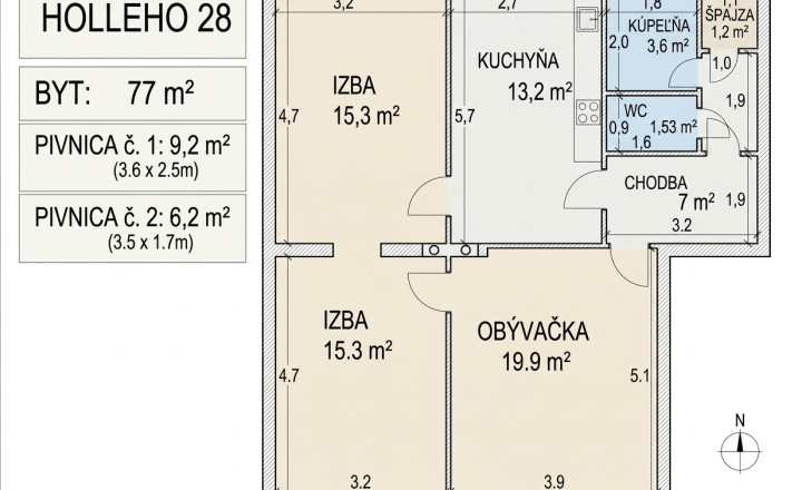 REZERVOVANÉ: Predaj: 3 izbový byt Žilina-Staré mesto - fotografia 11